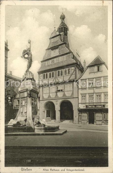 Giessen Lahn Altes Rathaus u.Kriegerdenkmal