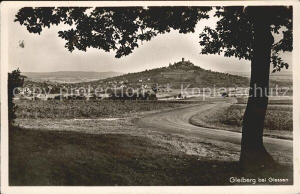 Giessen Lahn mit Blick zum Gleiberg (Feldpost)