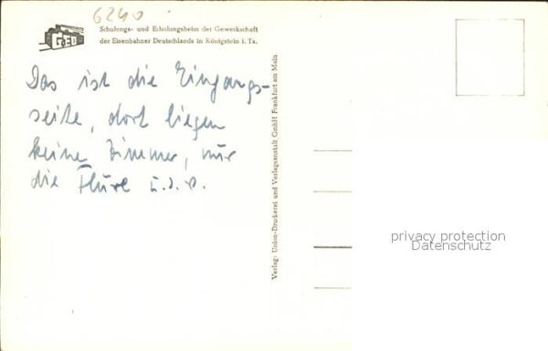 Koenigstein Taunus Schulungs- u.Erholungsheim der GED – Bild 2