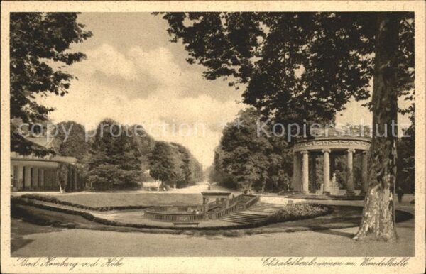 Bad Homburg Hoehe Elisabethenbrunnen mit Wandelhalle
