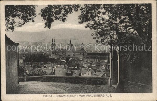 Fulda Blick vom Frauenberg auf die Stadt