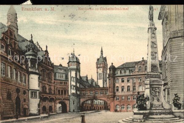Frankfurt Main Rathaus u.Einheitsdenkmal