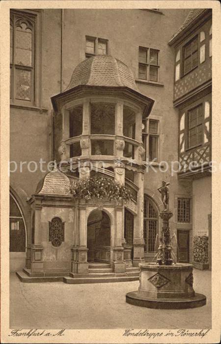 Frankfurt Main Wendeltreppe im Römerhof (Stempel)