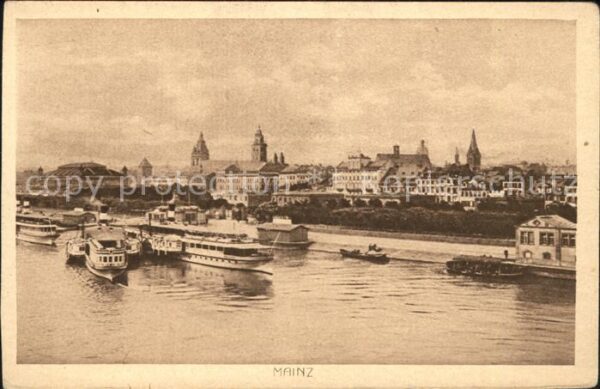 Mainz Rhein Partie am Rhein