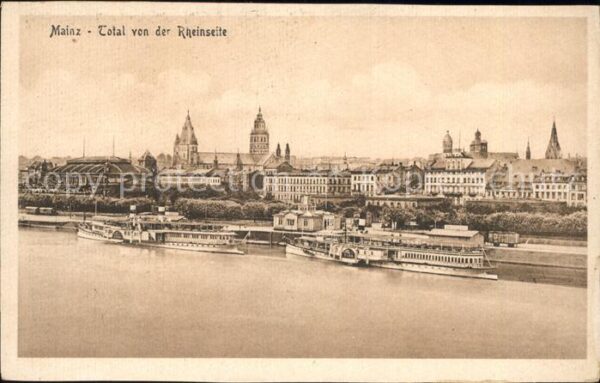 Mainz Rhein Partie am Rhein