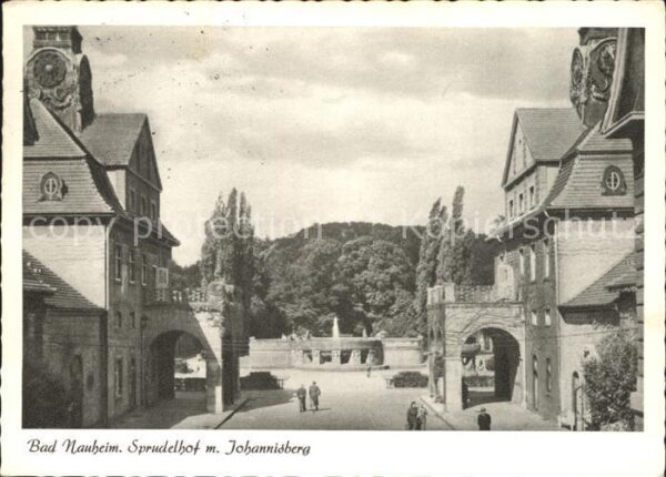 Bad Nauheim Sprudelhof mit Johannisberg (Bahnpostst