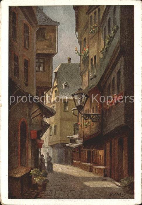 Frankfurt Main Schirne nach einem Gemälde v.B.Liebig