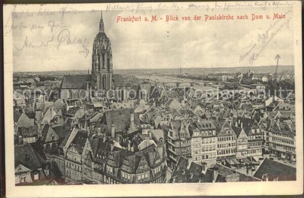 Frankfurt Main Blick von der Pauluskirche (Feldpost)