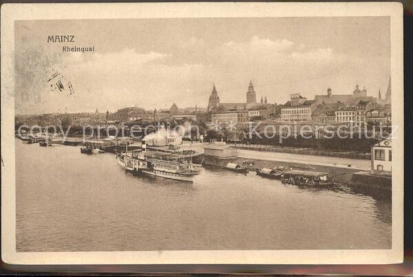 Mainz Rhein Rheinquai (feldpost)