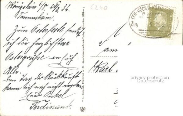 Koenigstein Taunus R.K.V.Taunusheim (Bahnpoststempel) – Bild 2
