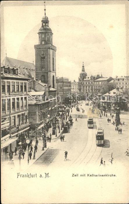 Frankfurt Main Zeil mit Katharinenkirche