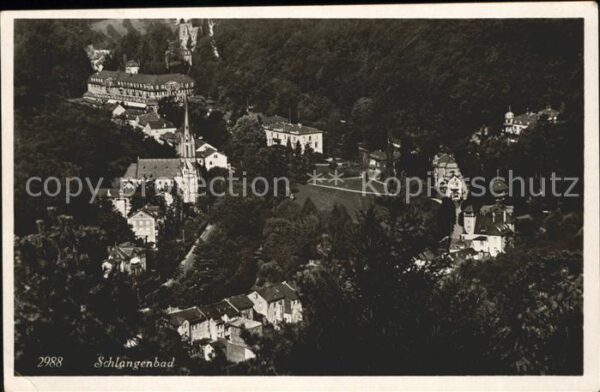Schlangenbad Taunus Luftaufnahme (Stempel)