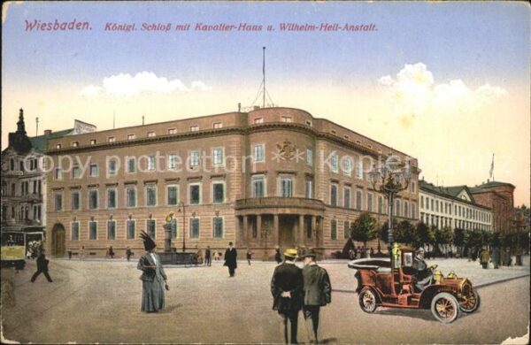 Wiesbaden Königl.Schloß mit Kavalier-Haus u.Wilhe