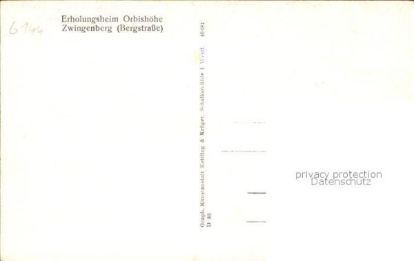 Zwingenberg Bergstrasse Erholungsheim Orbishöhe – Bild 2