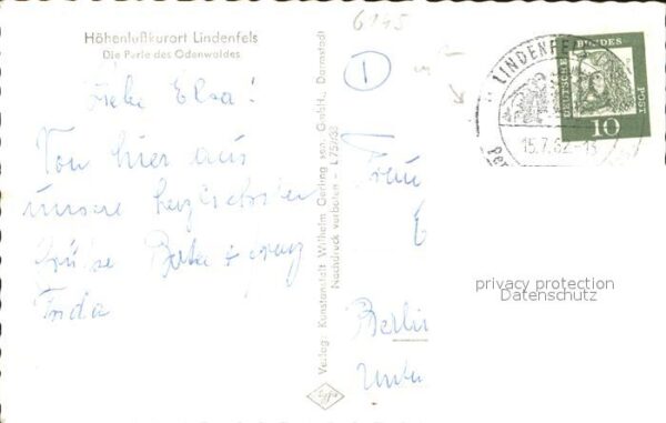 Lindenfels Odenwald (Stempel) – Bild 2