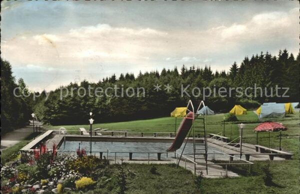 Grebenhain Schwimmbad von der Pension Waldkasino