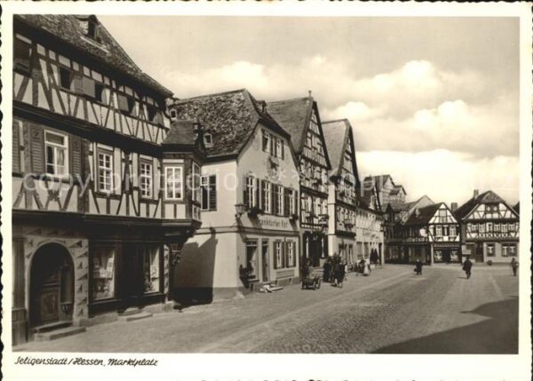 Seligenstadt Hessen Marktplatz mit Gaststätte Frankfurter H