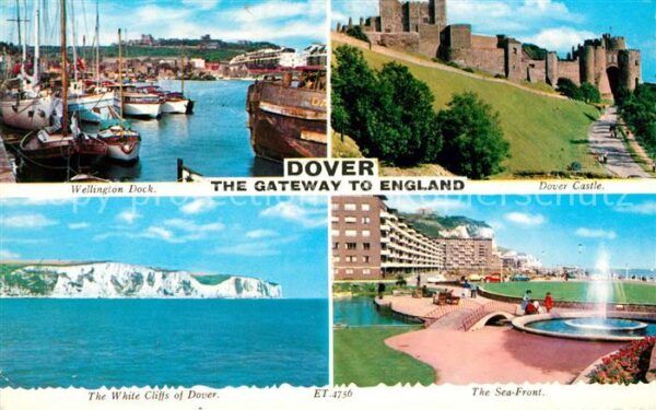 Dover Kent UK Wellington Dock Dover Castle White Clif