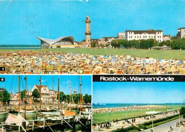 Rostock-Warnemuende Strand Teepott Leuchtturm Am Alten Stro