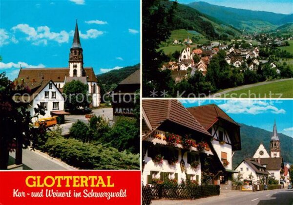 Glottertal Kirche Panorama Ortsmotiv