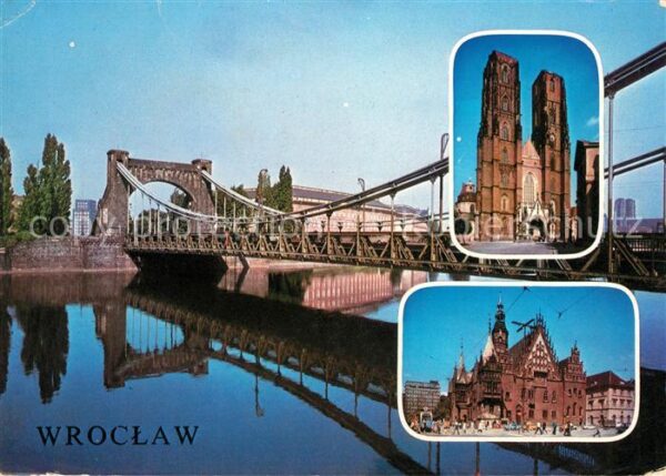 Wroclaw Most Grunwaldzki Katedra Ratusz