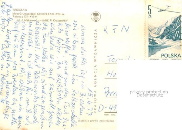 Wroclaw Most Grunwaldzki Katedra Ratusz – Bild 2