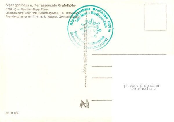 Obersalzberg Alpengasthaus Terrassencafe Grafelhöhe – Bild 2