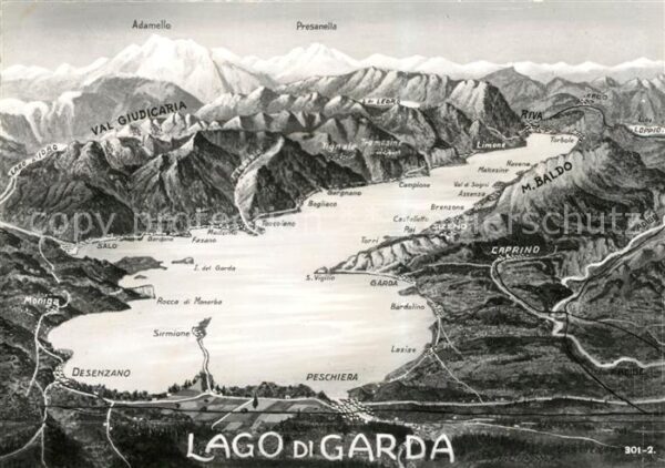 Lago di Garda Panoramakarte