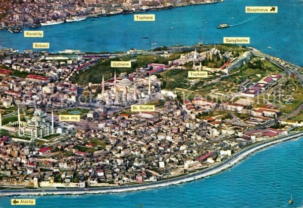 Istanbul Constantinopel Blaue Moschee Hagia Sophia und Topkapi