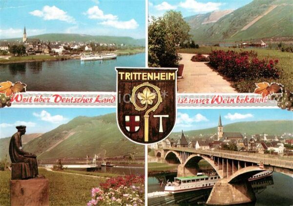 Trittenheim Mosel Moselpartien Brücke Fahrgastschiff
