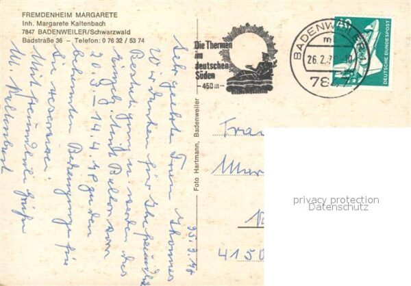 Badenweiler Fremdenheim Margarete – Bild 2