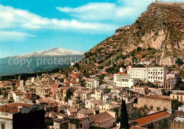 Taormina Sizilien Panorama con Grand Hotel Imperiale