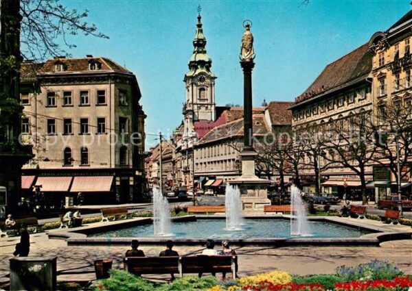 Graz Steiermark Platz am Eisernen Tor Brunnen