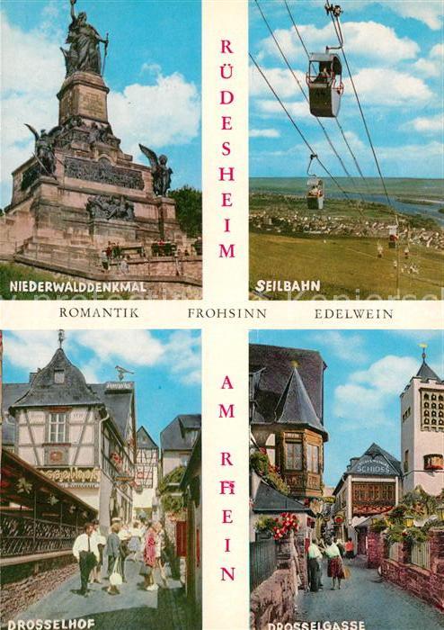 Ruedesheim Rhein Niederwalddenkmal Seilbahn Drosselhof D