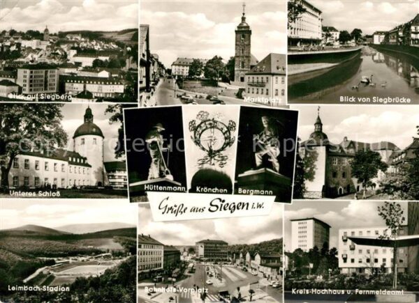 Siegen Westfalen Siegberg Marktplatz Siegbrücke Unteres