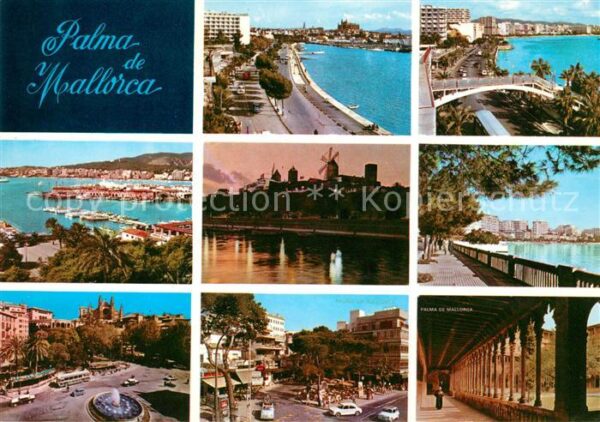 Palma de Mallorca Promenade Hafen Skyline Stadtplatz Arka