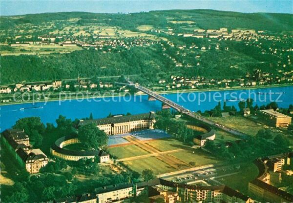 Koblenz Rhein Schloss Fliegeraufnahme