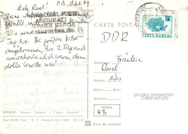 Brasso Brasov Kronstadt Hotelul Carpati Nachtaufnahme – Bild 2