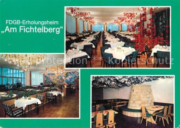 Oberwiesenthal Erzgebirge FDGB Erholungsheim Am Fichtelberg Speis