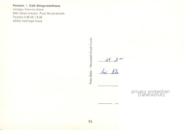 Oberrimbach Burghaslach Pension Cafe Steigerwaldhaus – Bild 2