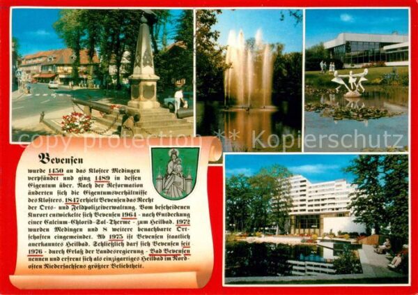 Bad Bevensen Denkmal Fontäne Teich Sanatorium Wappen