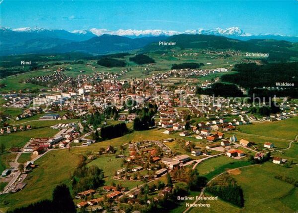 Nadenberg Allgaeu mit Vorarlberger- und Schweizer Bergen