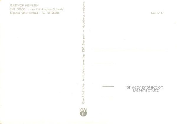 Doos Nuernberg Gasthof Heinlein – Bild 2