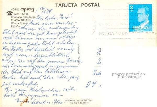 Playa de Aro Cataluna Hotel Capraig Bucht Fliegeraufnahme – Bild 2