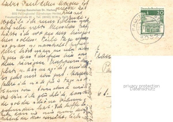 Fallingbostel Kneipp Sanatorium Dr Hartung Aufenthalt – Bild 2