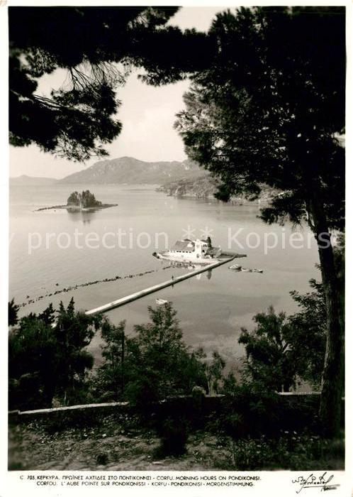 Korfu Corfu Pondikonisi Morgenstimmung