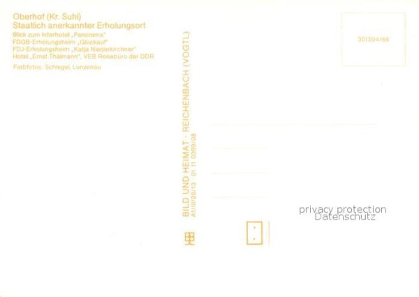Oberhof Thueringen Interhotel Panorama FDGB Erholungsheim – Bild 2