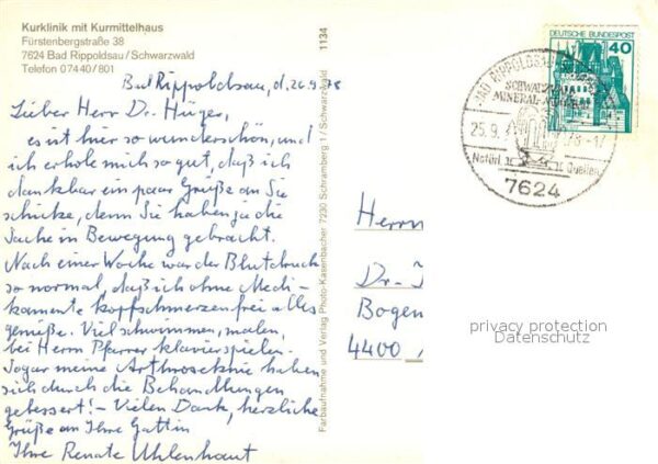 Bad Rippoldsau Schwarzwald Kurklinik Kurmittelhaus – Bild 2