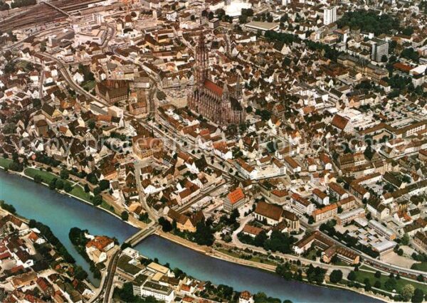 Ulm Donau Fliegeraufnahme Münster