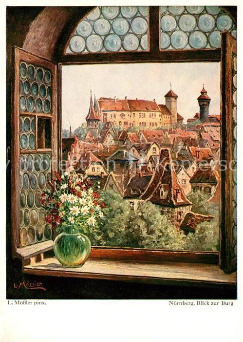 Nuernberg Burg Alt Nürnberg Nach Originalgemälde